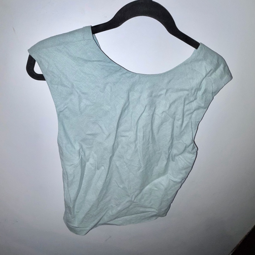 Abercrombie Linen Light Blue Top